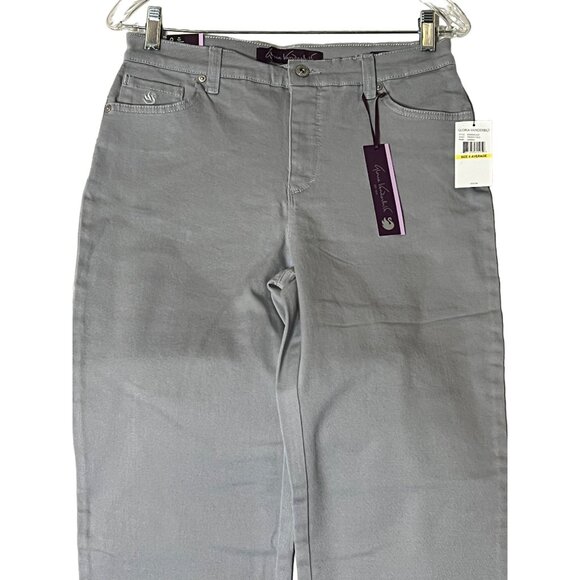 NWT Gloria Vanderbilt Amanda Gray Jeans Size 6 Average Classic Tapered Leg Mid-R - Picture 2 of 11